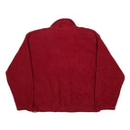 TOSANI Mens Red & Navy Fleece Jacket S Polyester Full Zip Tribal Pattern Casual
