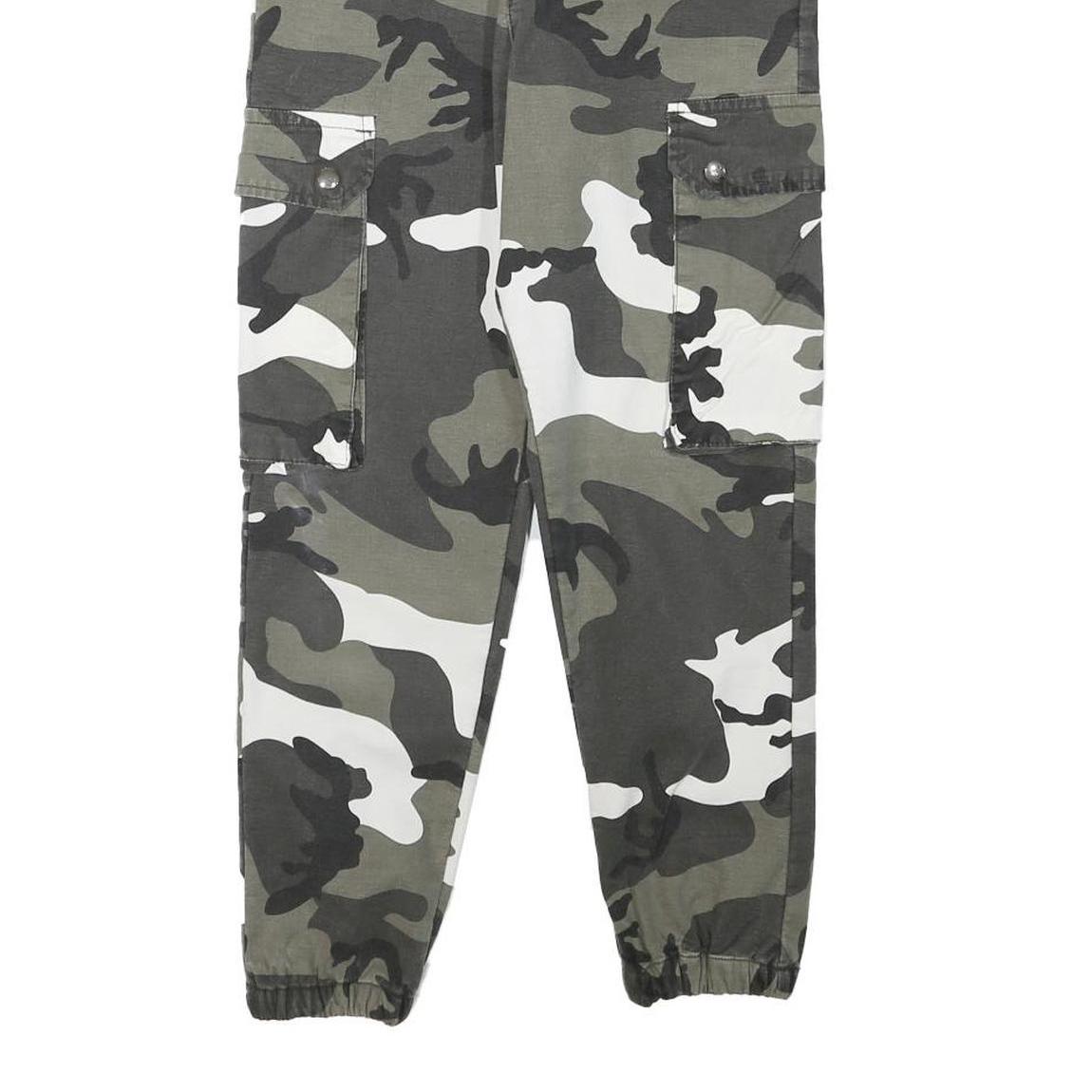 Womens Lined Relaxed Cotton Blend Camouflage Cargo Trousers W28 L25 Casual