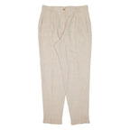 THE LEGEND Womens Trousers Beige Regular Tapered Linen W32 L29