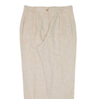 THE LEGEND Womens Trousers Beige Regular Tapered Linen W32 L29
