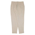 THE LEGEND Womens Trousers Beige Regular Tapered Linen W32 L29