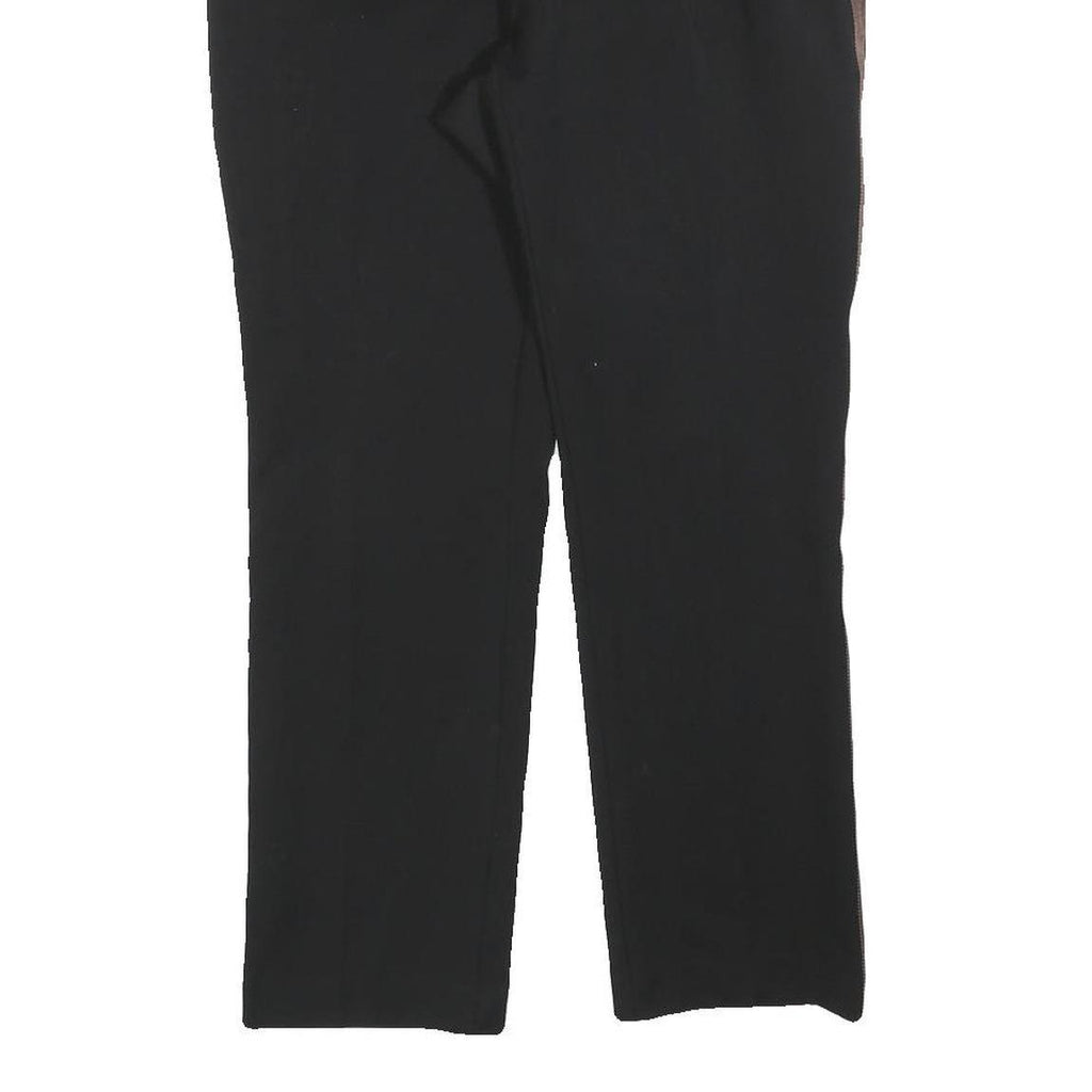 H&M Womens Polyester Blend Black Trousers Regular W30 L27 Side Stripe Zip