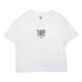 TOMMY HILFIGER Womens White Graphic T-Shirt L Short Sleeve Crew Neck Logo Print