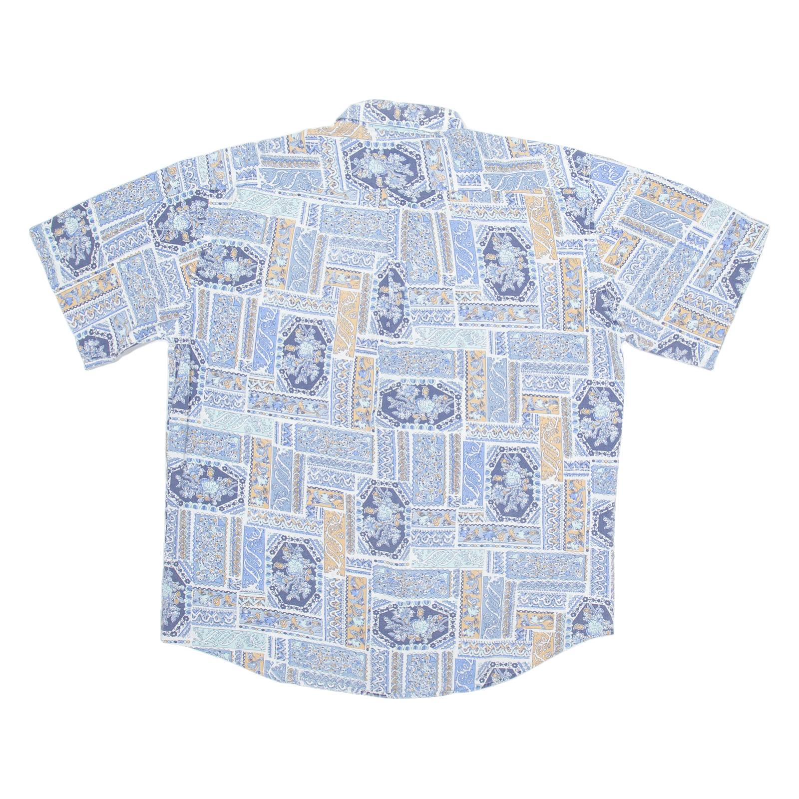 JACTICE SPORT Mens Shirt Blue Floral L