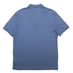 CALVIN KLEIN Mens Blue Short Sleeve Plain L Cotton Polo Shirt Casual Basic