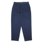 TOMMY HILFIGER Mens Cotton Navy Relaxed Straight Trousers W36 L32 Classic Casual