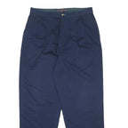 TOMMY HILFIGER Mens Cotton Navy Relaxed Straight Trousers W36 L32 Classic Casual