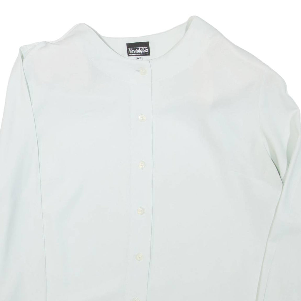 NOSTALGIA Womens Blouse Blue Long Sleeve L
