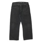 GUESS Mens Relaxed Black Denim W34 L28 Casual Zip Cotton Blend Jeans