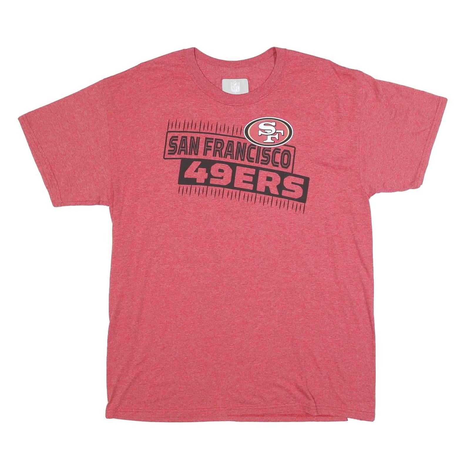 NFL Mens Red San Francisco 49ers Graphic T-Shirt L Short Sleeve Crew Neck