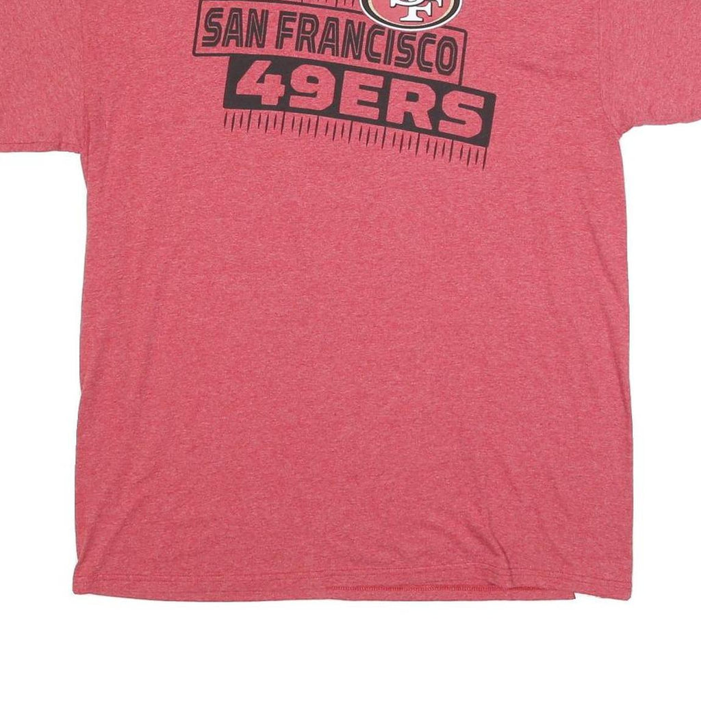 NFL Mens Red San Francisco 49ers Graphic T-Shirt L Short Sleeve Crew Neck