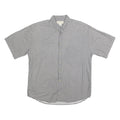 NATURAL ISSUE Mens Blue & White Pattern Cotton Shirt L Casual Button Front Short