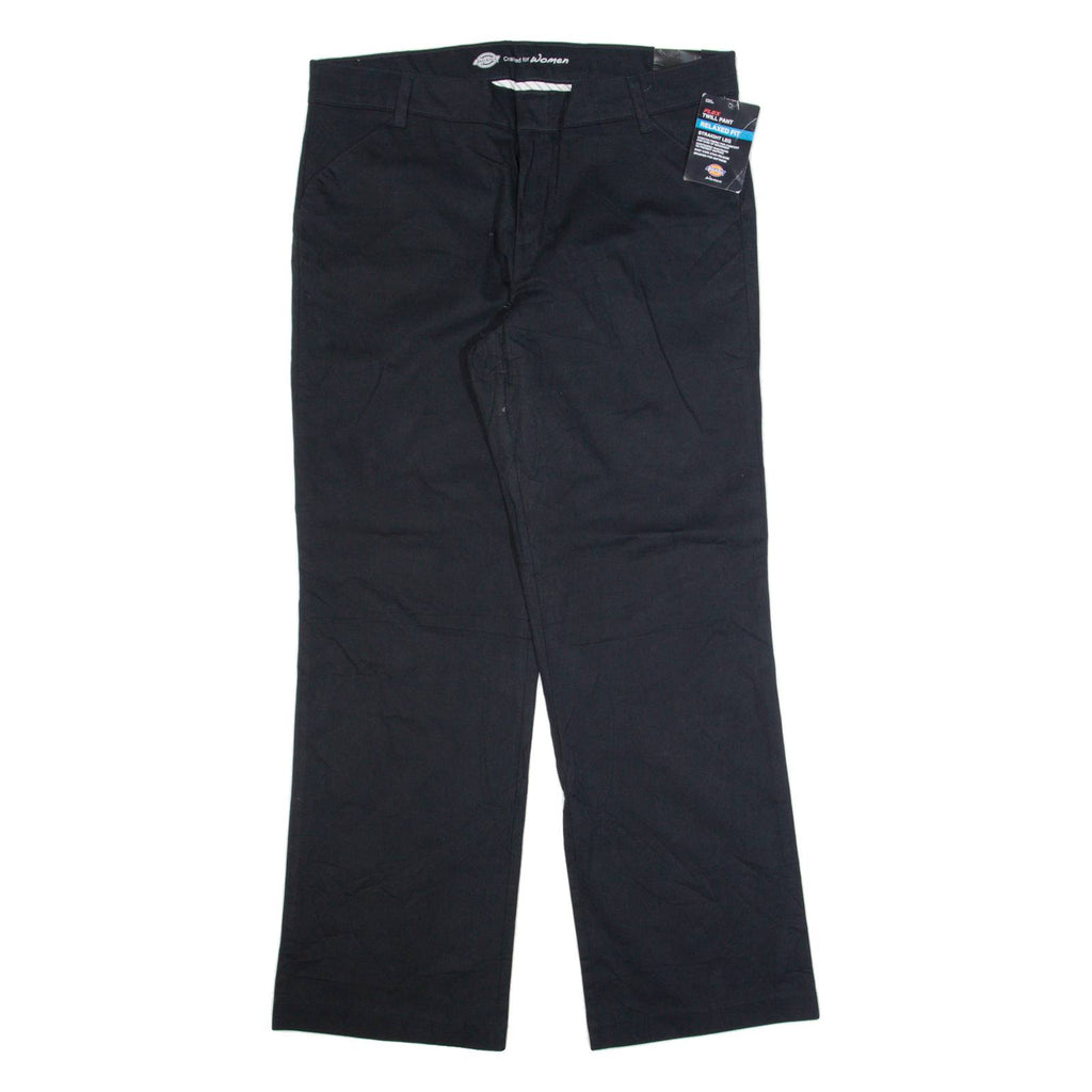 DICKIES Workwear Womens Trousers Black Relaxed Straight W36 L32
