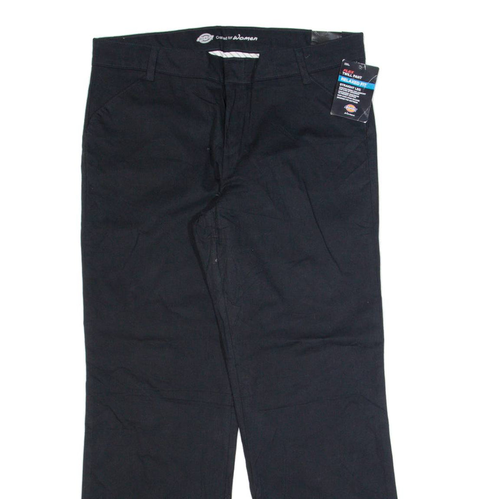 DICKIES Workwear Womens Trousers Black Relaxed Straight W36 L32