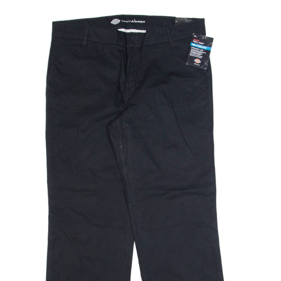 DICKIES Workwear Womens Trousers Black Relaxed Straight W36 L32