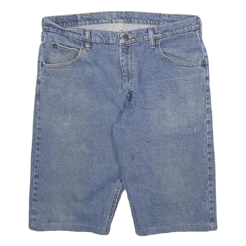 WRANGLER Mens Shorts Blue Denim XL W34 Classic Fit Casual Cotton Blend