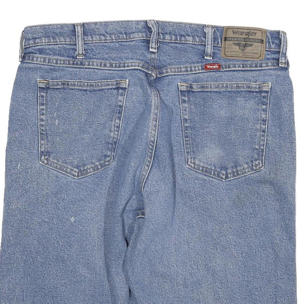 WRANGLER Mens Shorts Blue Denim XL W34 Classic Fit Casual Cotton Blend