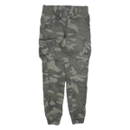 TERRANOVA Mens Slim Camouflage Cargo Cotton Blend Trousers W26 L28