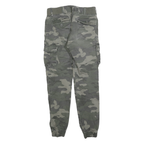 TERRANOVA Mens Slim Camouflage Cargo Cotton Blend Trousers W26 L28