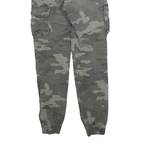 TERRANOVA Mens Slim Camouflage Cargo Cotton Blend Trousers W26 L28