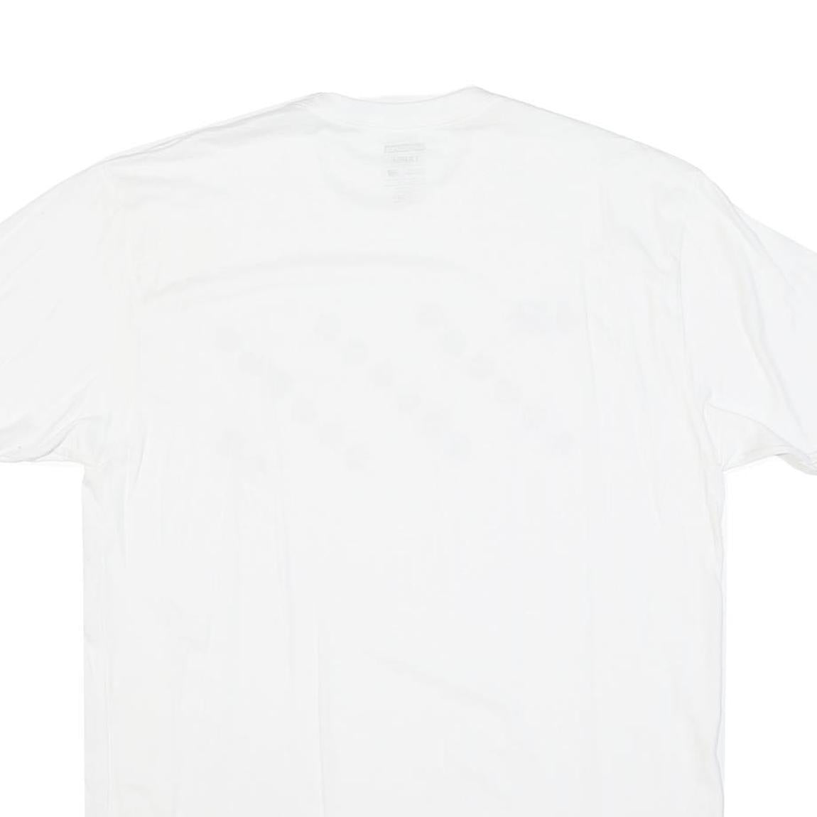 NEW BALANCE Mens White Cotton Blend Graphic T-Shirt L Short Sleeve Crew Neck