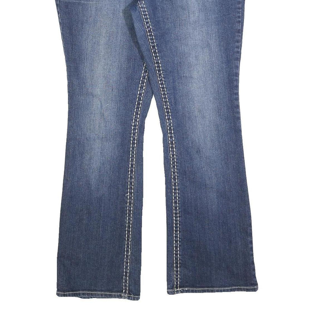 PAISLEY SKY Womens Regular Fit Blue Stretch Denim Bootcut Jeans W36 L30 Crystal