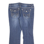 PAISLEY SKY Womens Regular Fit Blue Stretch Denim Bootcut Jeans W36 L30 Crystal