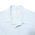 LEVI'S Mens Blue Plain Shirt L Cotton Long Sleeve Button Closure Regular Fit