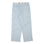 DICKIES Mens Blue Regular Fit Straight Woven Cotton Blend Trousers W32 L26