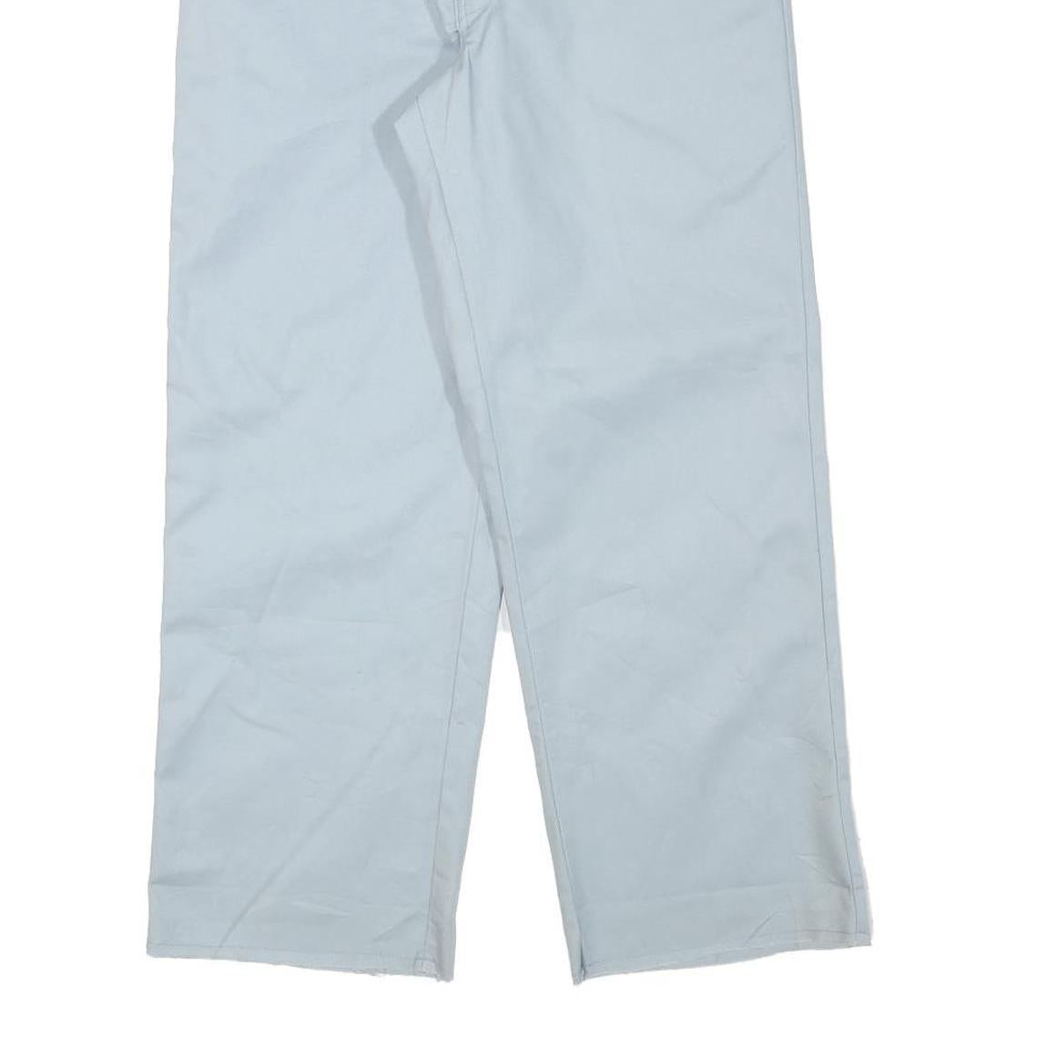 DICKIES Mens Blue Regular Fit Straight Woven Cotton Blend Trousers W32 L26