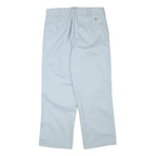 DICKIES Mens Blue Regular Fit Straight Woven Cotton Blend Trousers W32 L26