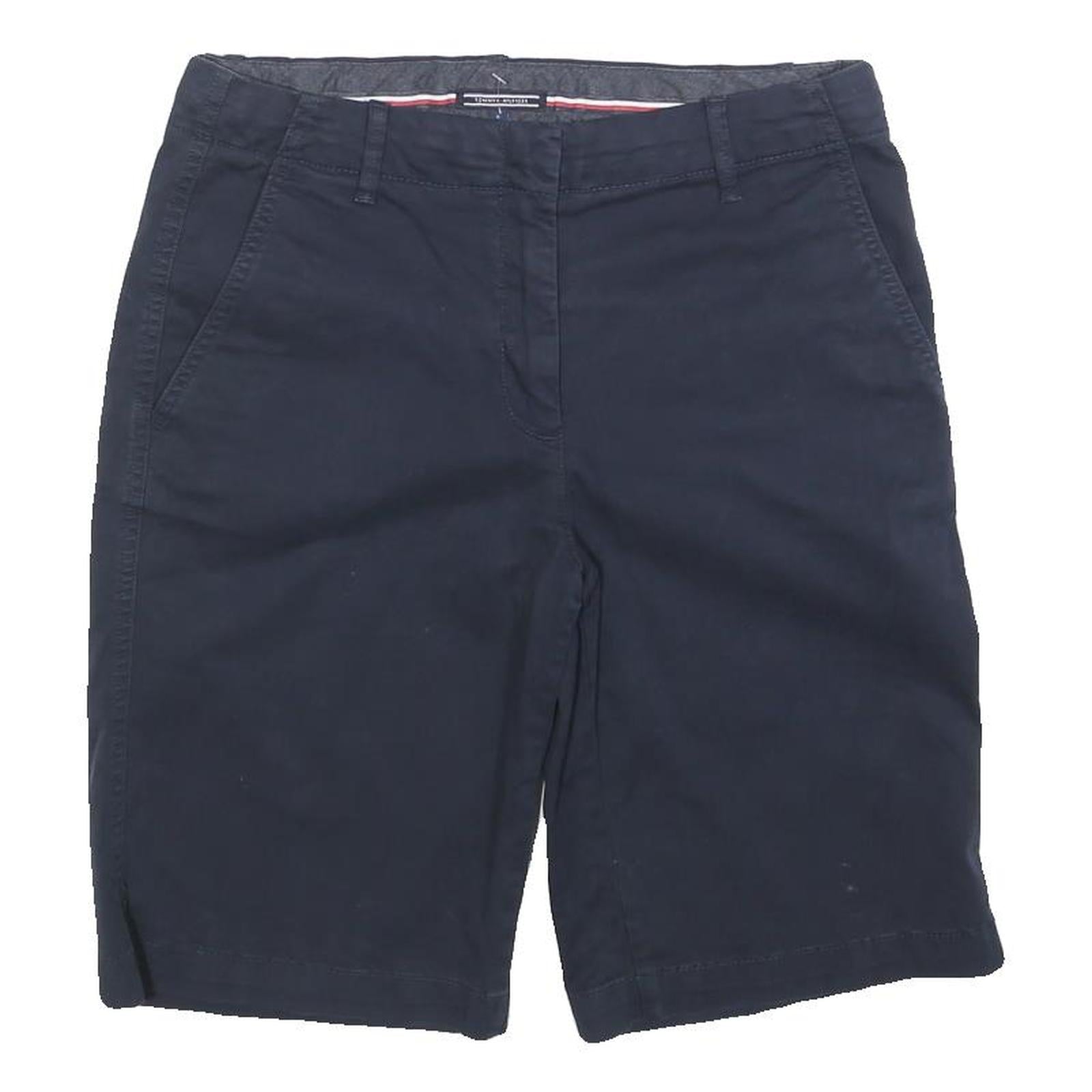 TOMMY HILFIGER Womens Shorts Navy Casual Plain M W30 Lightweight Cotton Blend