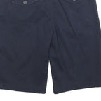 TOMMY HILFIGER Womens Shorts Navy Casual Plain M W30 Lightweight Cotton Blend