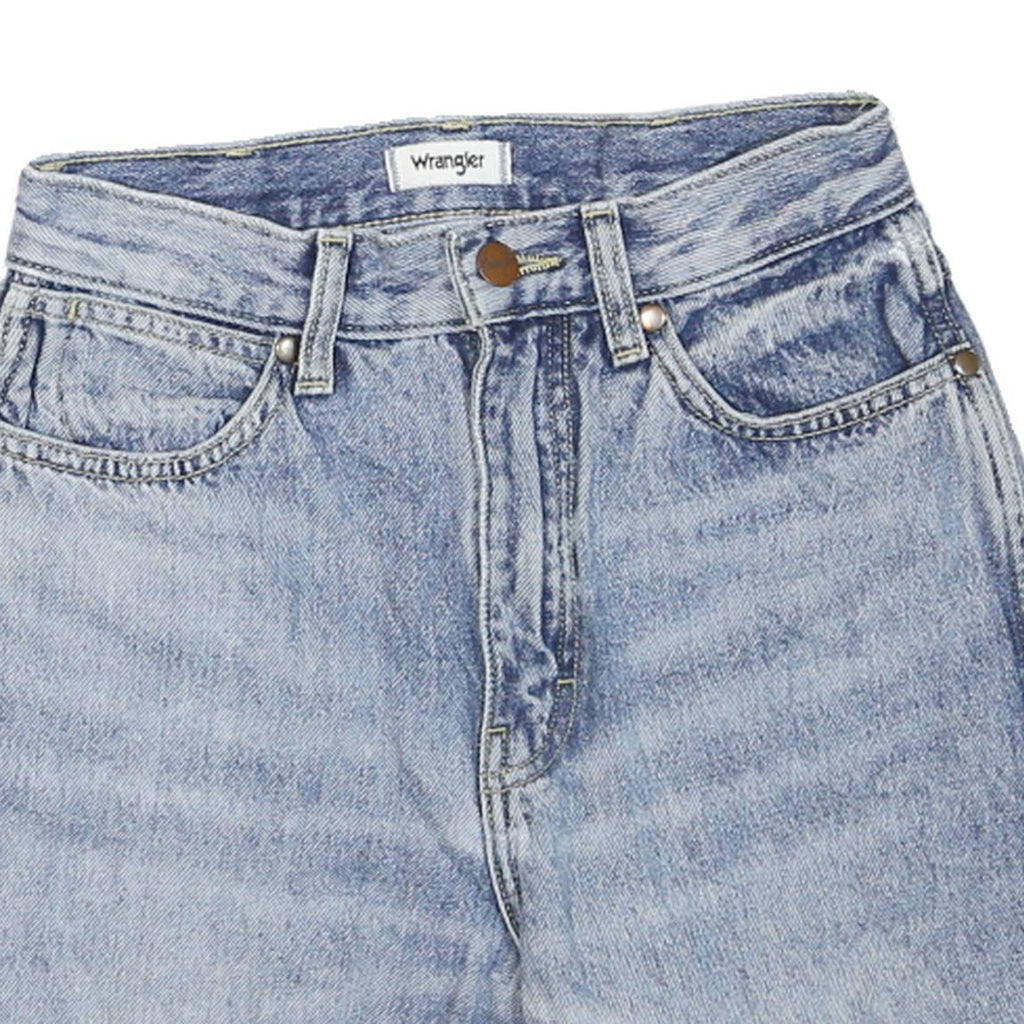 WRANGLER Womens Denim Blue Casual Shorts XS W26 Raw Hem Cotton Blend