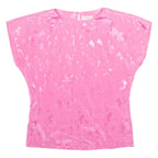 TESS Womens Printed Top Pink Sleeveless Floral M