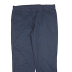 DICKIES Mens Cotton Blend Navy Relaxed Straight Trousers W40 L32 Workwear