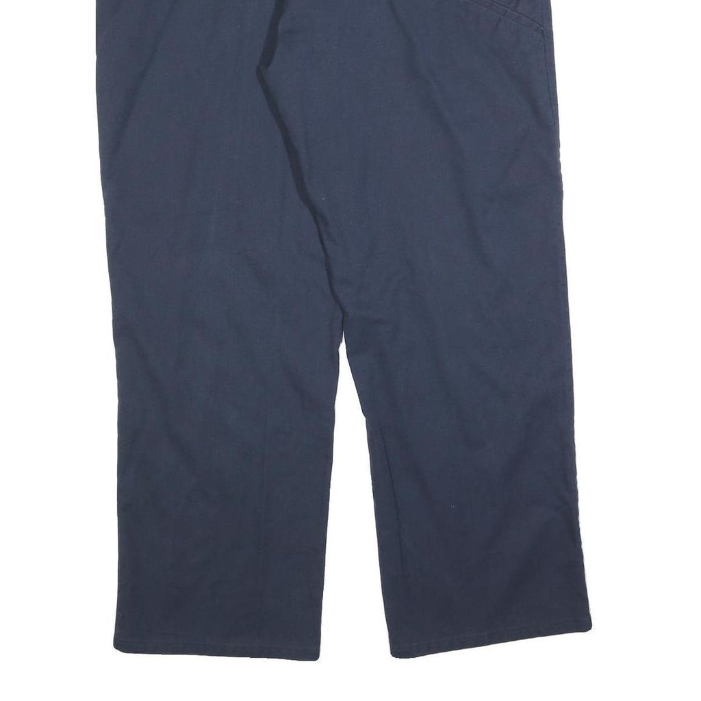 DICKIES Mens Cotton Blend Navy Relaxed Straight Trousers W40 L32 Workwear