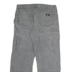 DICKIES Mens Slim Grey Cotton Jeans W38 L29 Workwear Durable Zip Closure