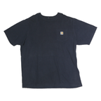 CARHARTT Mens Blue Pocket T-Shirt 2XL Short Sleeve Crew Neck Cotton Workwear