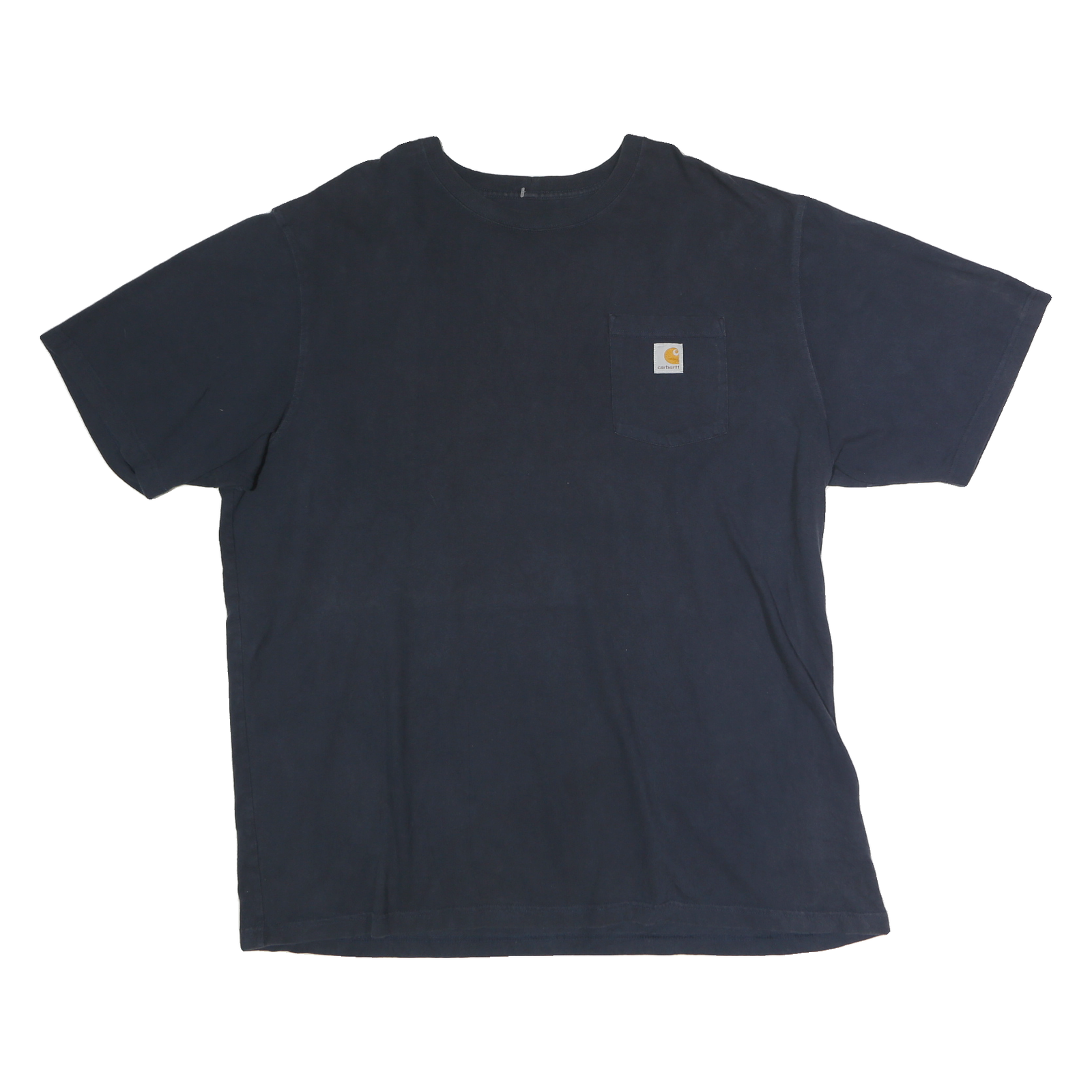CARHARTT Mens Blue Pocket T-Shirt 2XL Short Sleeve Crew Neck Cotton Workwear