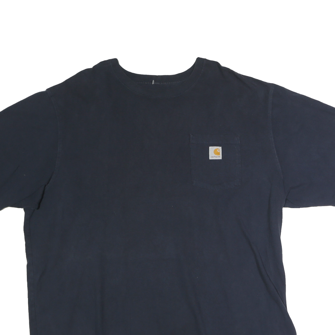 CARHARTT Mens Blue Pocket T-Shirt 2XL Short Sleeve Crew Neck Cotton Workwear