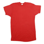 JC PENNEY Mens Red XL Short Sleeve Crew Neck Plain Cotton Blend T-Shirt