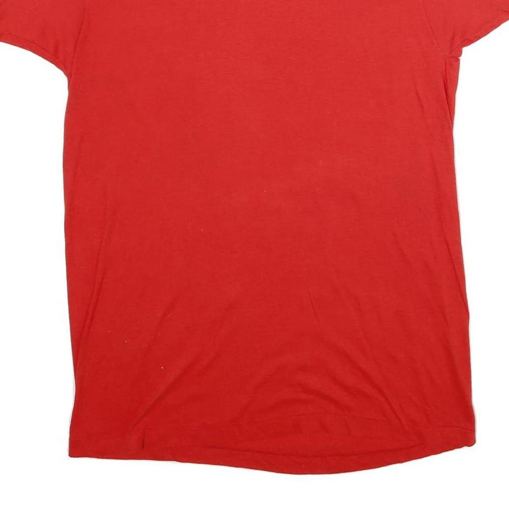JC PENNEY Mens Red XL Short Sleeve Crew Neck Plain Cotton Blend T-Shirt