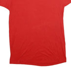 JC PENNEY Mens Red XL Short Sleeve Crew Neck Plain Cotton Blend T-Shirt