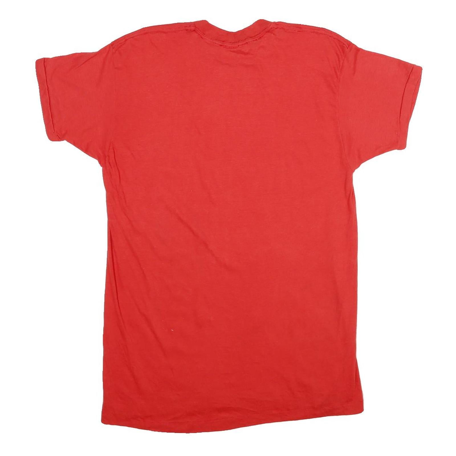 JC PENNEY Mens Red XL Short Sleeve Crew Neck Plain Cotton Blend T-Shirt