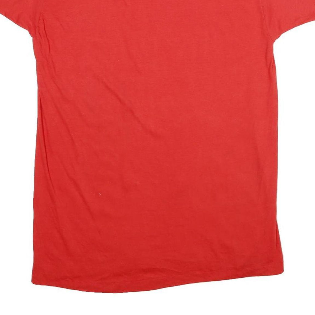 JC PENNEY Mens Red XL Short Sleeve Crew Neck Plain Cotton Blend T-Shirt