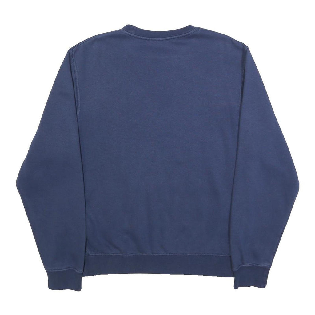 NIKE Mens Blue Crew Neck XS Cotton Blend Pullover Sweatshirt Multiswoosh Print