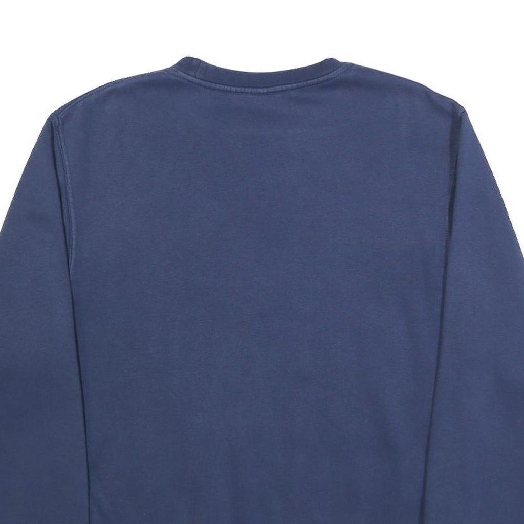 NIKE Mens Blue Crew Neck XS Cotton Blend Pullover Sweatshirt Multiswoosh Print