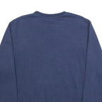 NIKE Mens Blue Crew Neck XS Cotton Blend Pullover Sweatshirt Multiswoosh Print