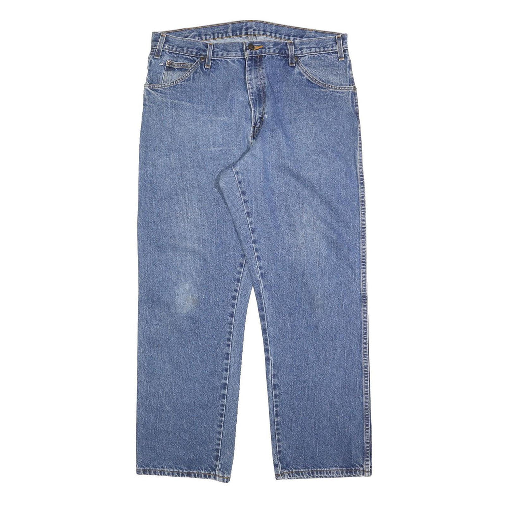DICKIES Mens Relaxed Blue Denim Jeans W36 L30 Workwear Zip Closure